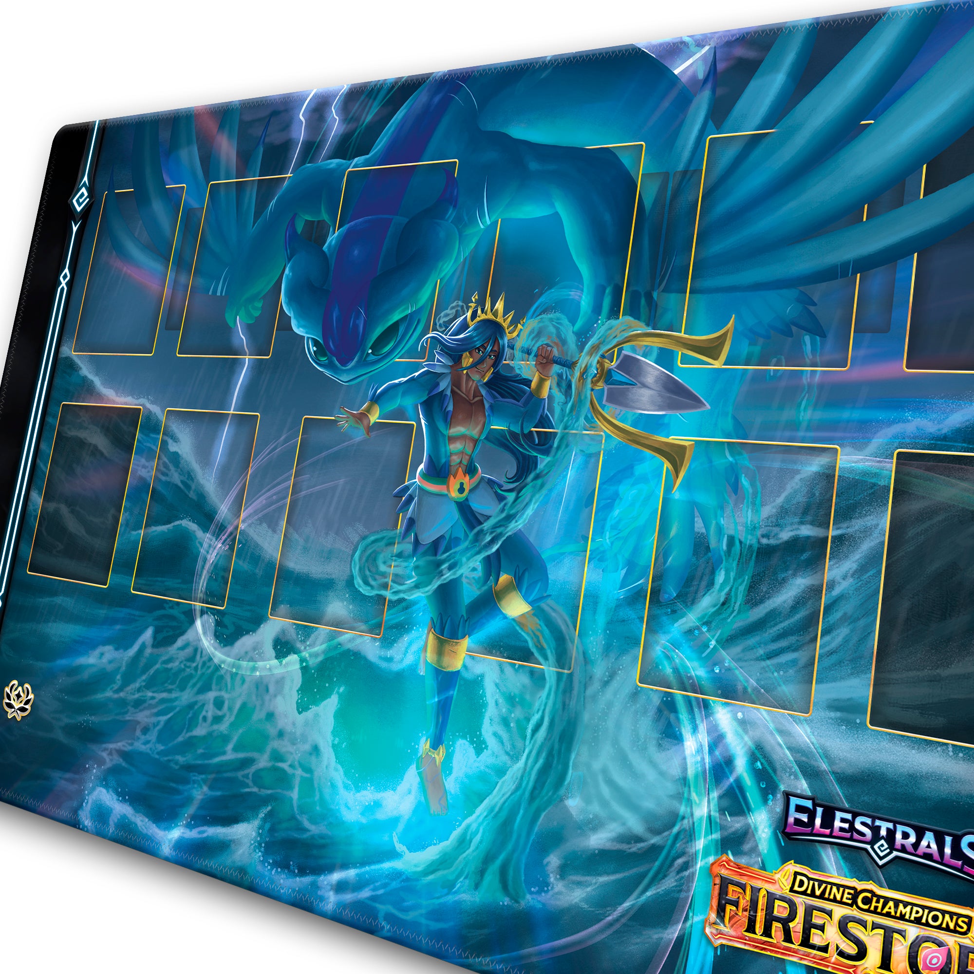 Firestorm Majesea Champion of Poseidon Playmat