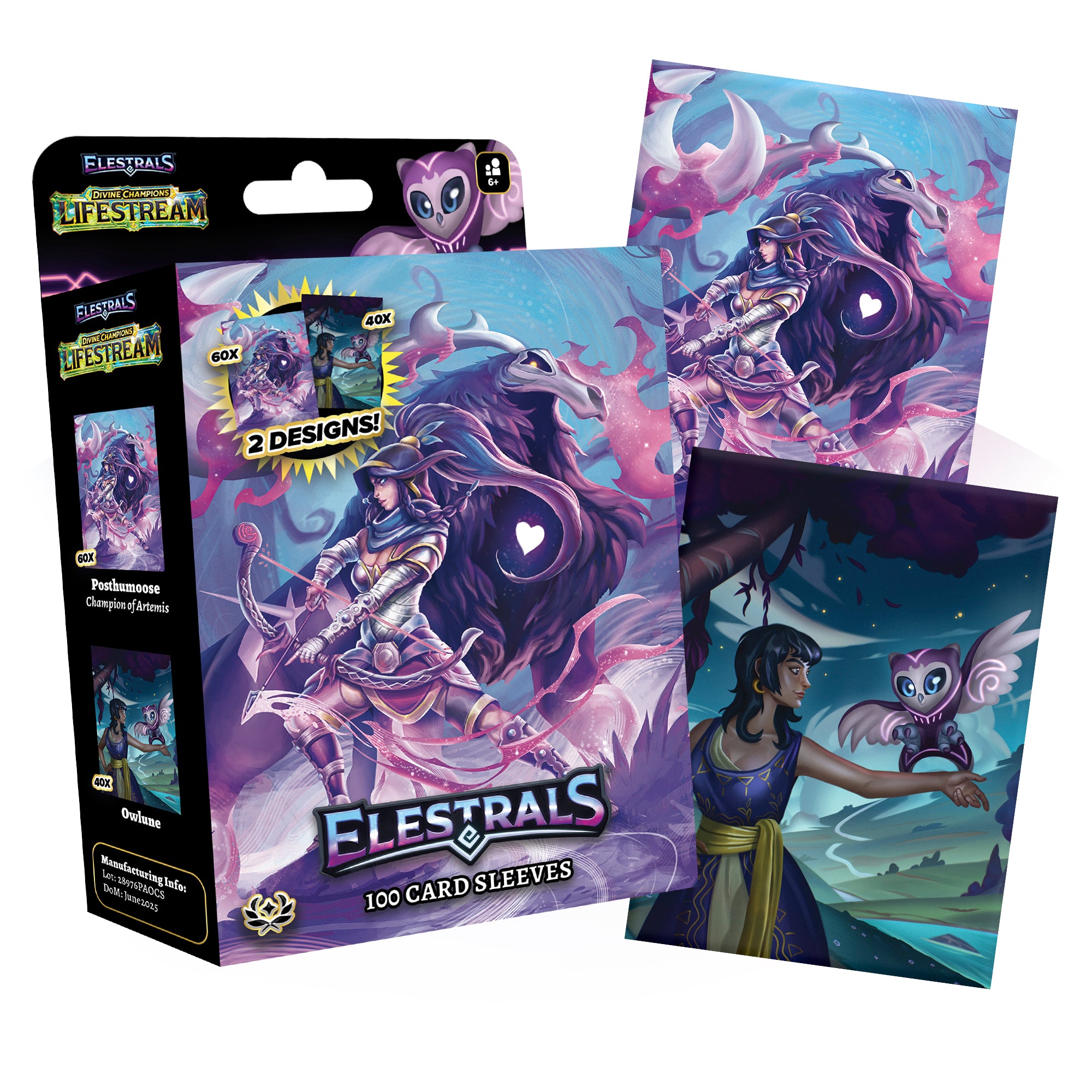 Elestrals TCG: Posthumoose Champion of Artemis Card Sleeves Elestrals TCG: Posthumoose Champion of Artemis Card Sleeves