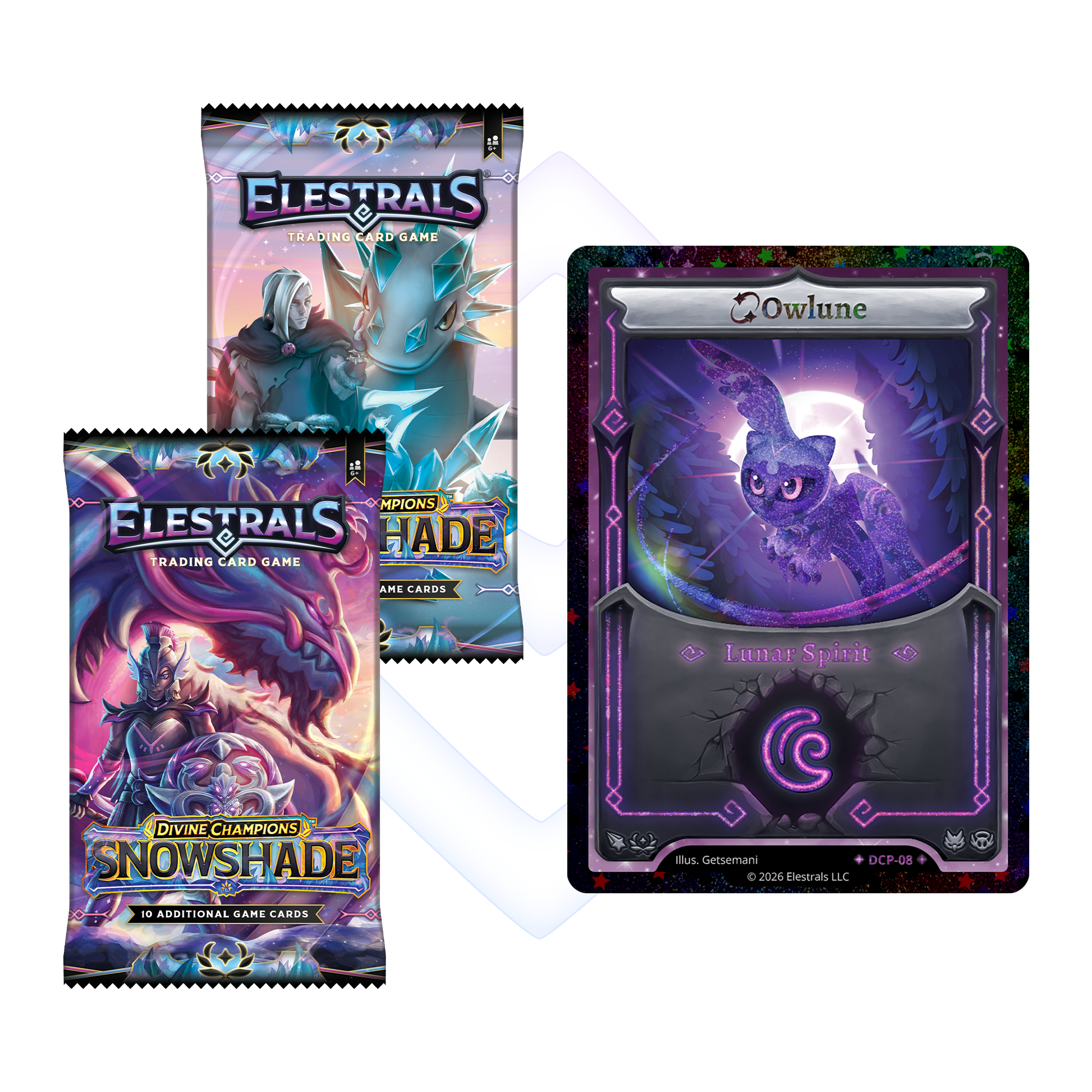 Elestrals TCG: Stellar Owlune Double Blister Pack - Snowshade (Divine Champions) (PREORDER)