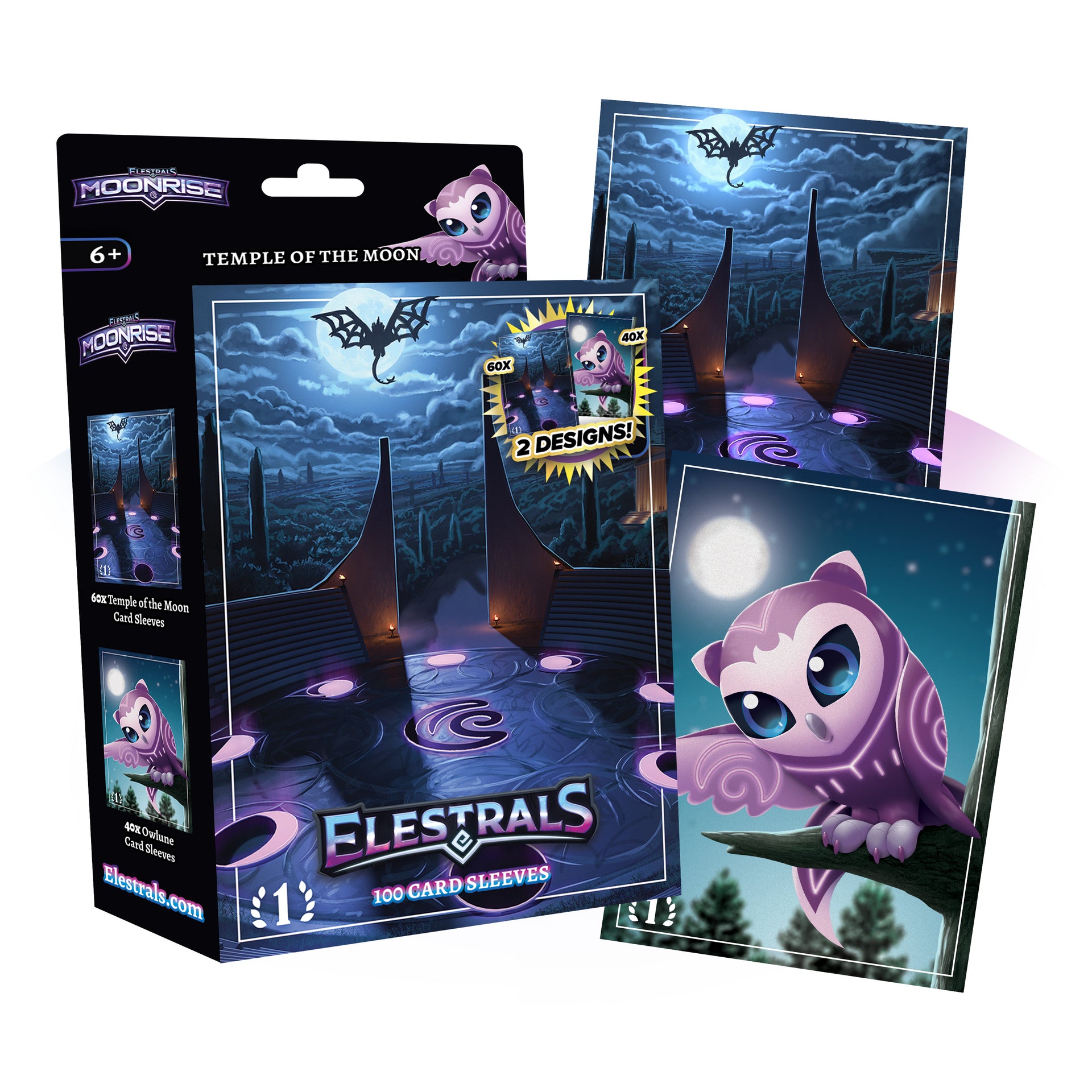 moon card sleeves Elestrals TCG: Temple of the Moon Card Sleeves